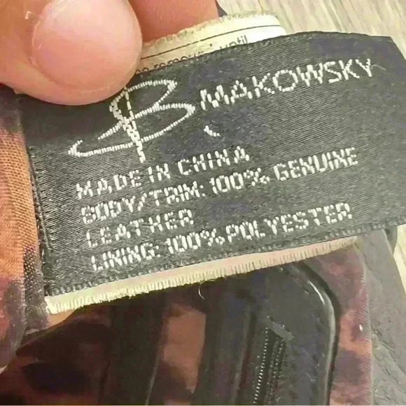 b.MAKOWSKY BLACK PEBBLED LEATHER  SHOULDER BAG - Picture 7 of 16